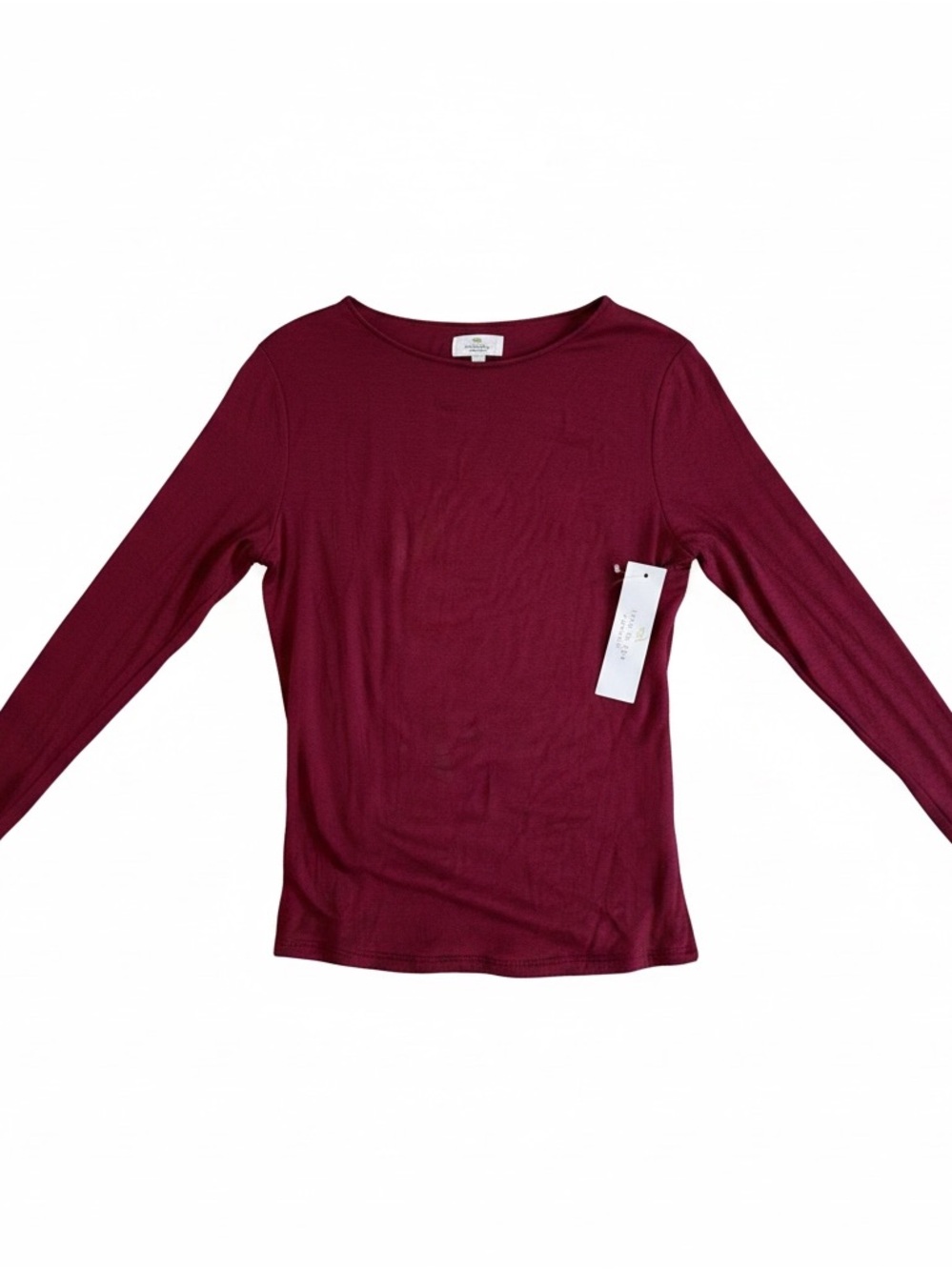 Women's Long Sleeve Crewneck Top - Burgundy